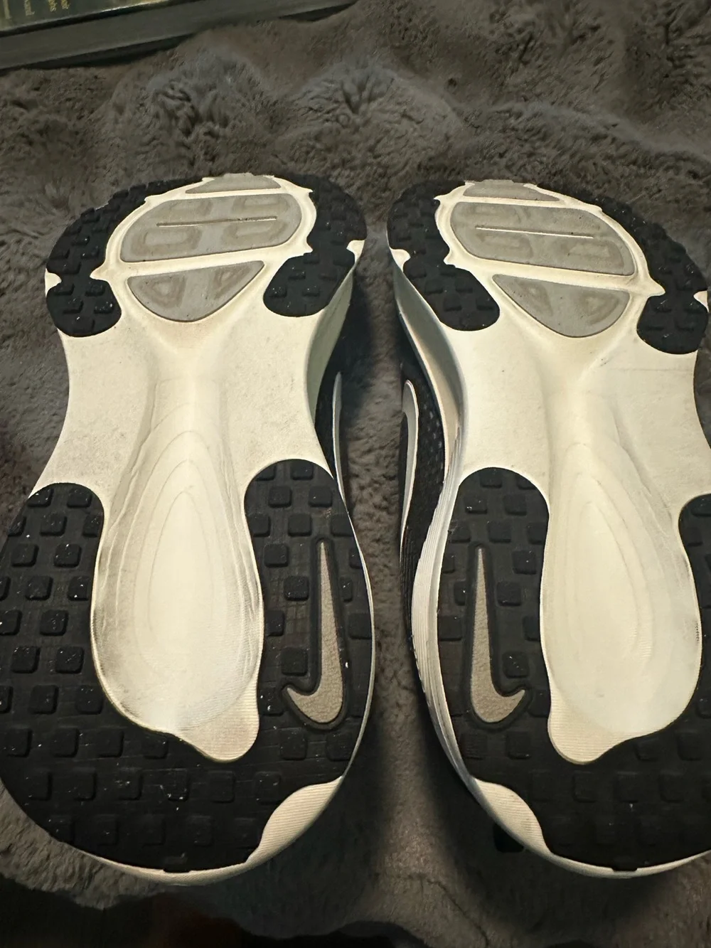 Nike Black and White ZoomX Vomero 18 Running Shoes